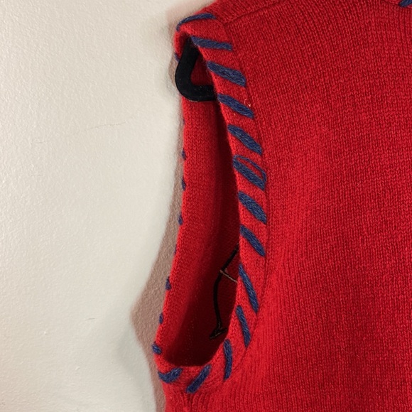 Vintage 1993 Susan Scottie Dog Shetland Wool Argyle Sweater Vest - Picture 9 of 10